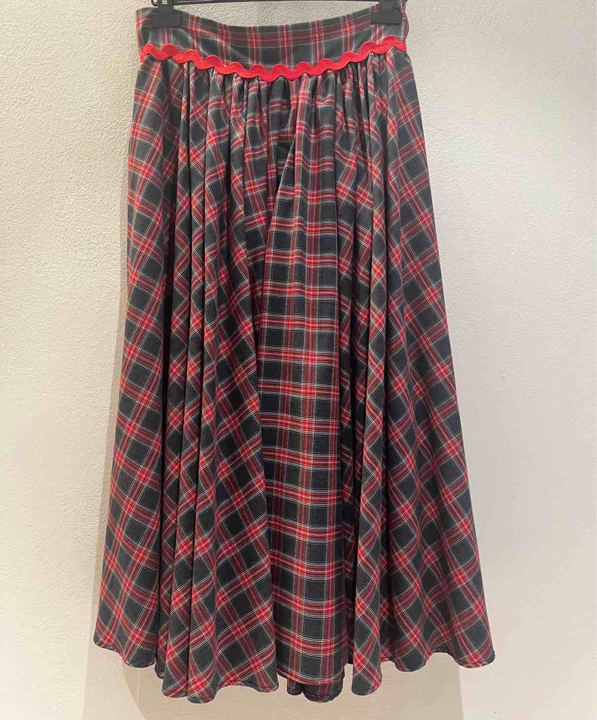 NINA 14.7 GONNA RUOTA TARTAN ROSSO