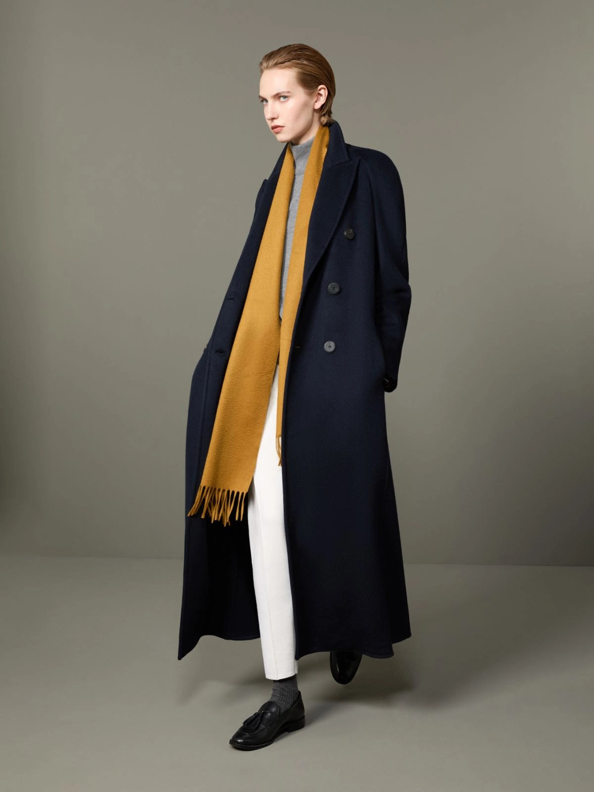 MAX MARA CAPPOTTO VOLANTE BLU SCURO