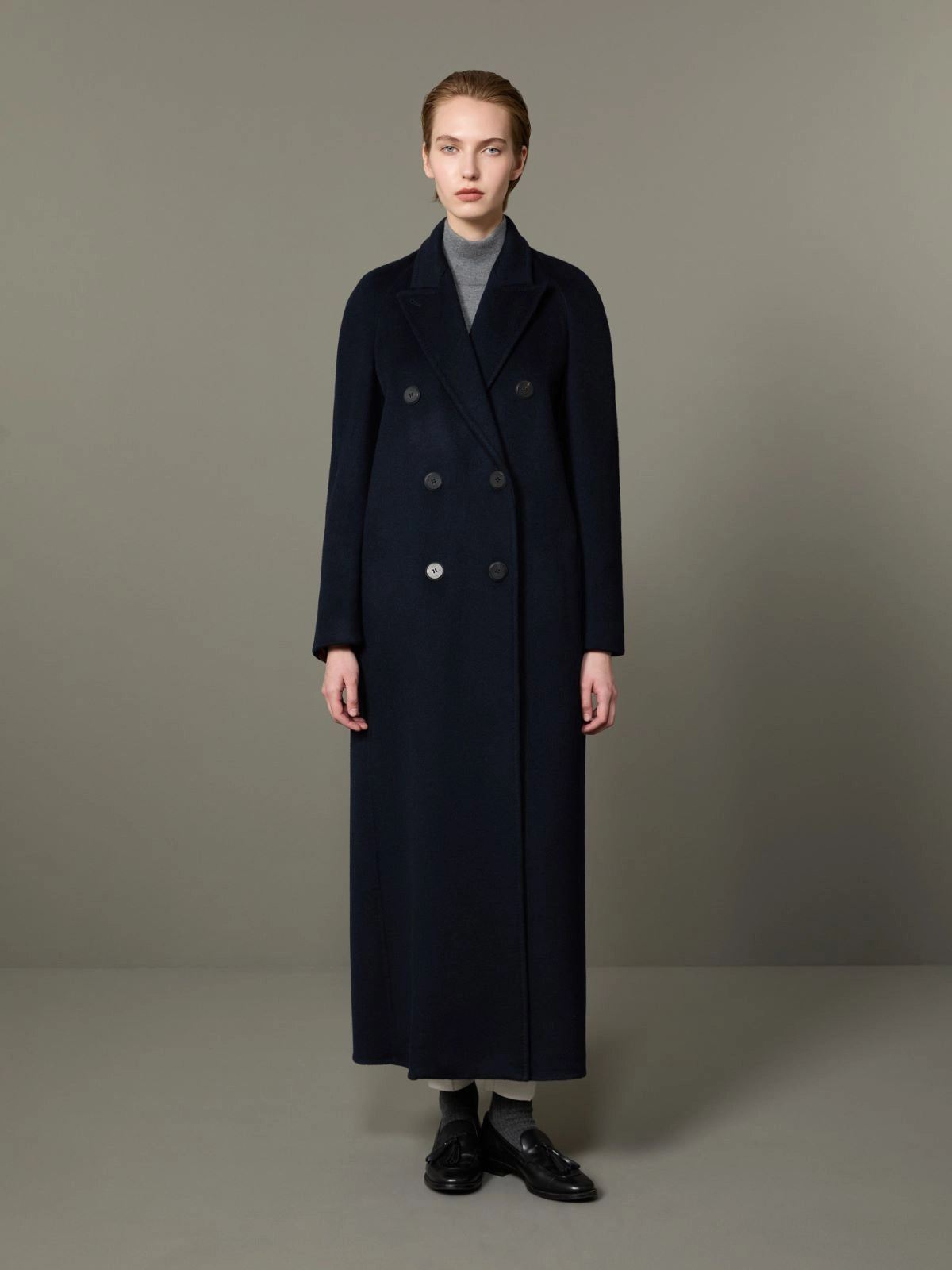 MAX MARA CAPPOTTO VOLANTE BLU SCURO