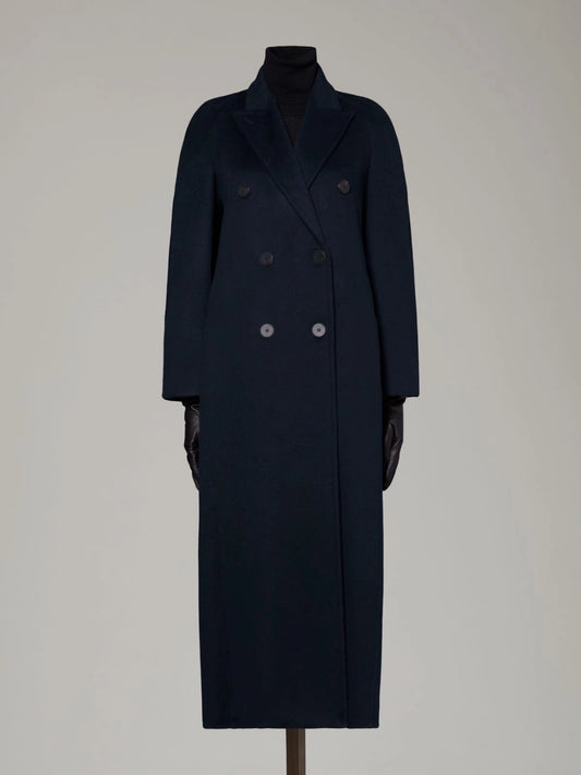 MAX MARA CAPPOTTO VOLANTE BLU SCURO