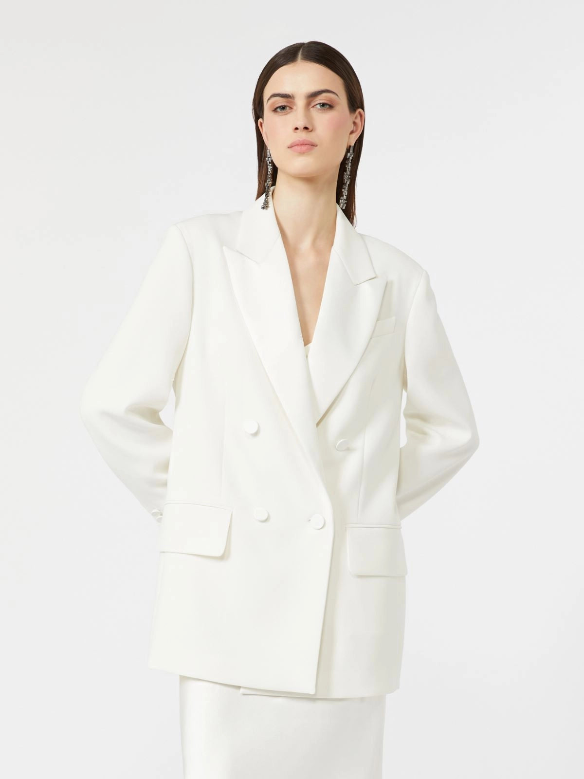 MAX MARA PIANOFORTE GIACCA GARZA WHITE