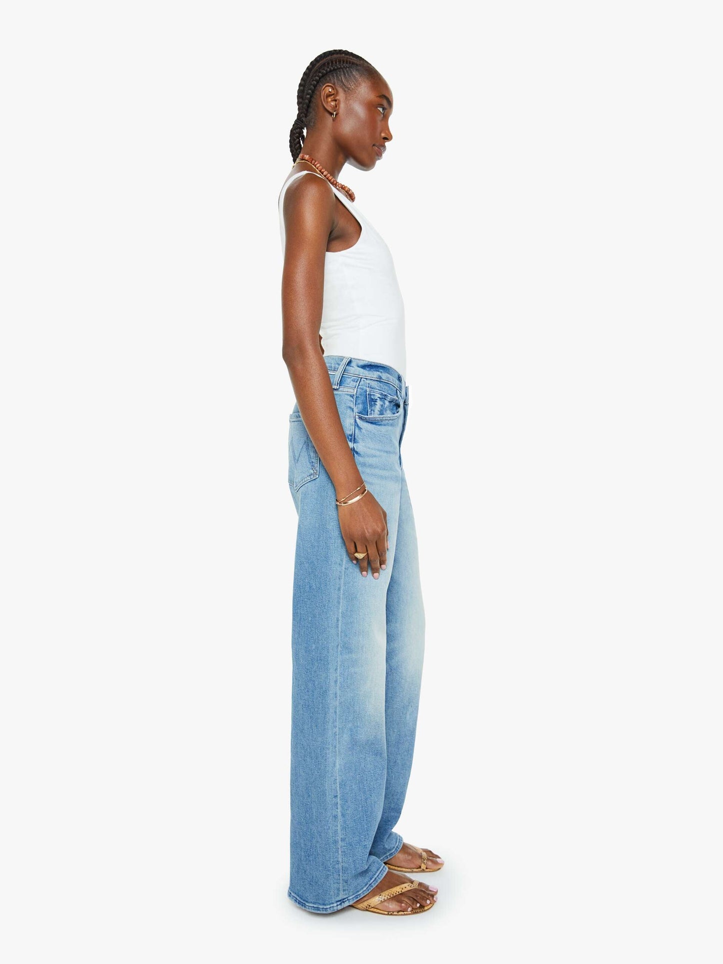 MOTHER JEANS SPINNER ZIP SNEAK