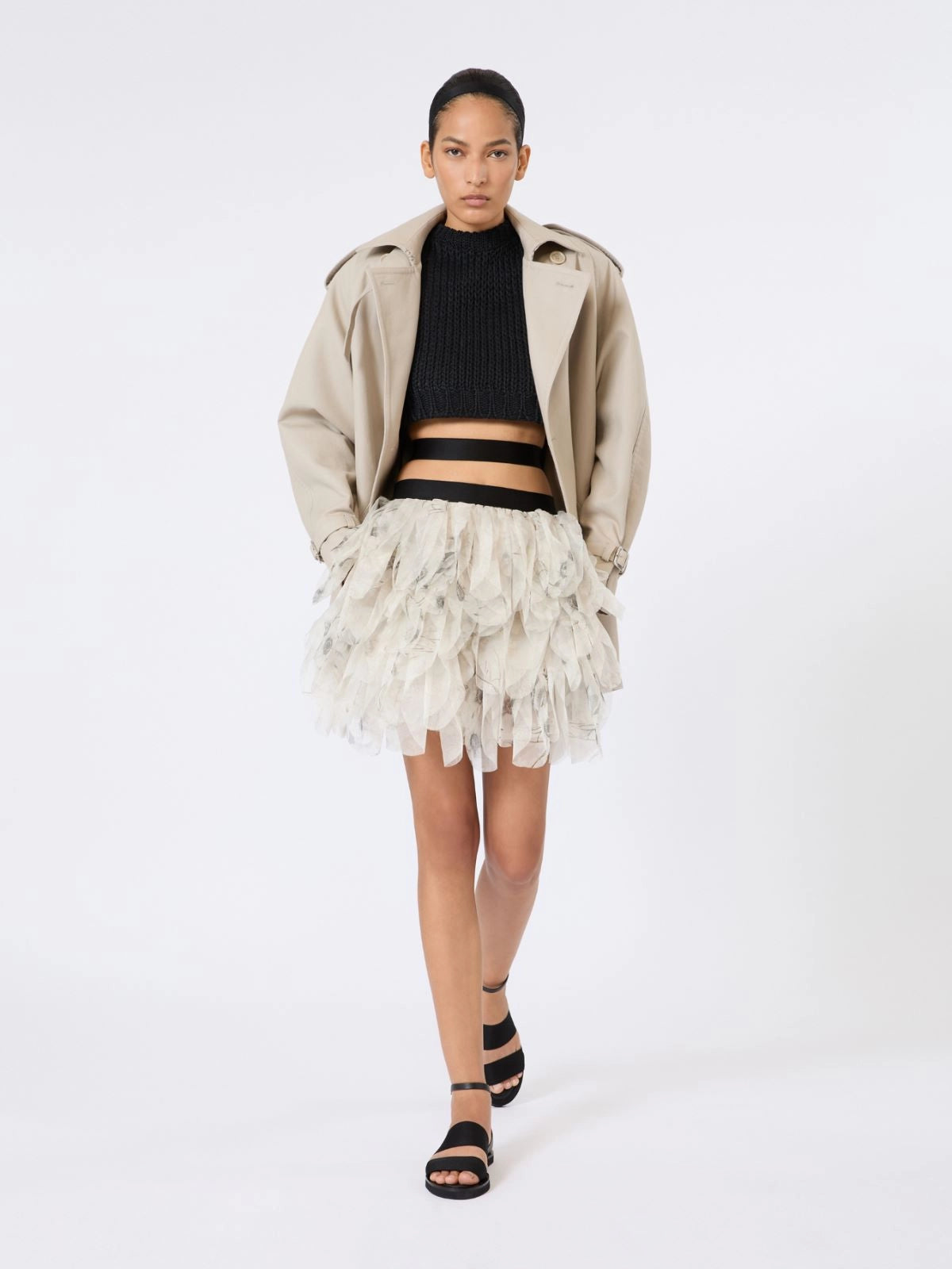 MAX MARA TRENCH CORTO CACIO - GREGGIO