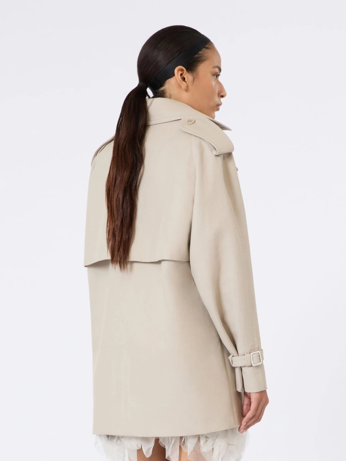 MAX MARA TRENCH CORTO CACIO - GREGGIO