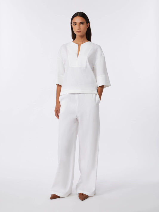 MAX MARA PANTALONE DESTINO BIANCO