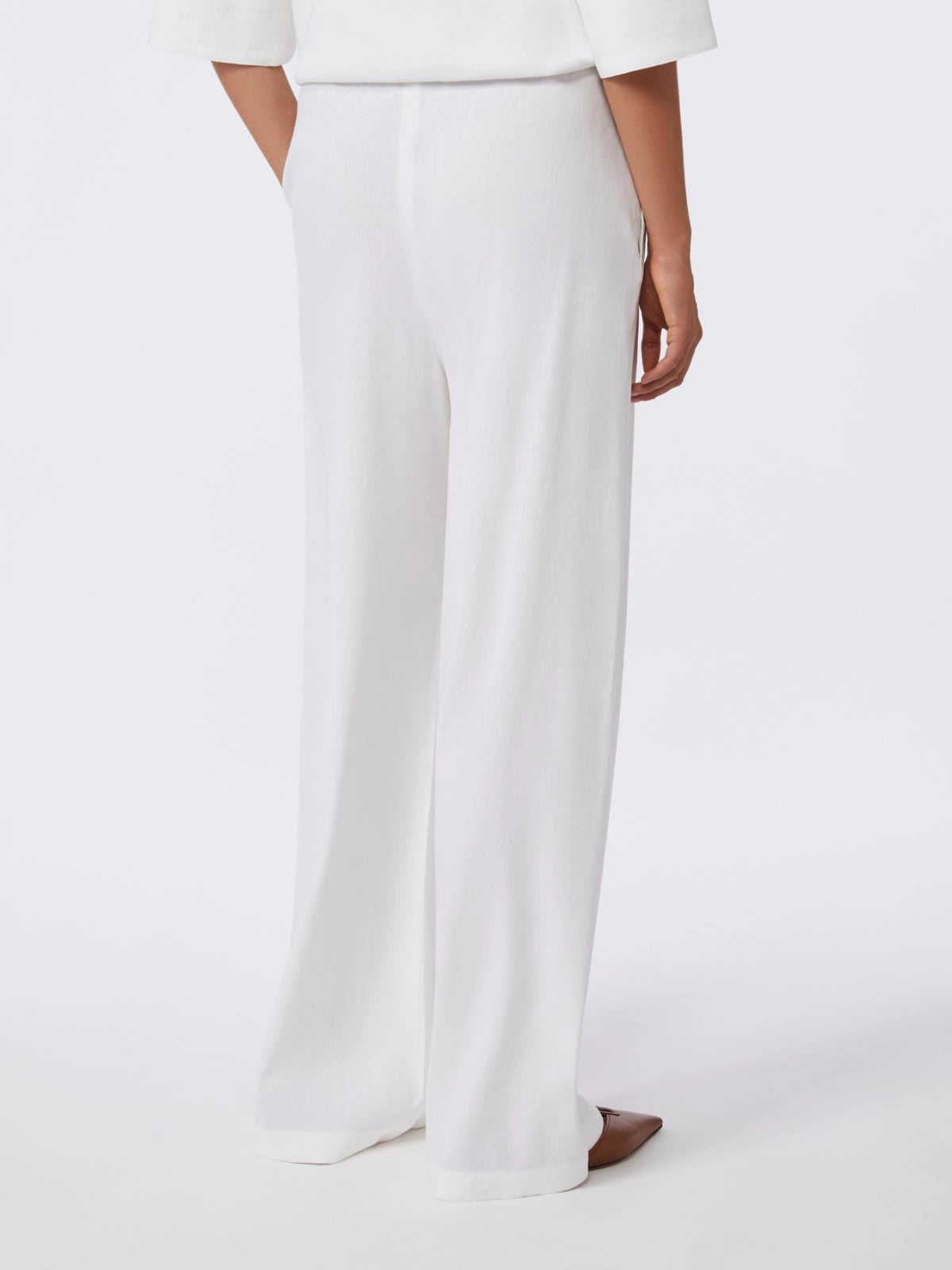 MAX MARA PANTALONE DESTINO BIANCO
