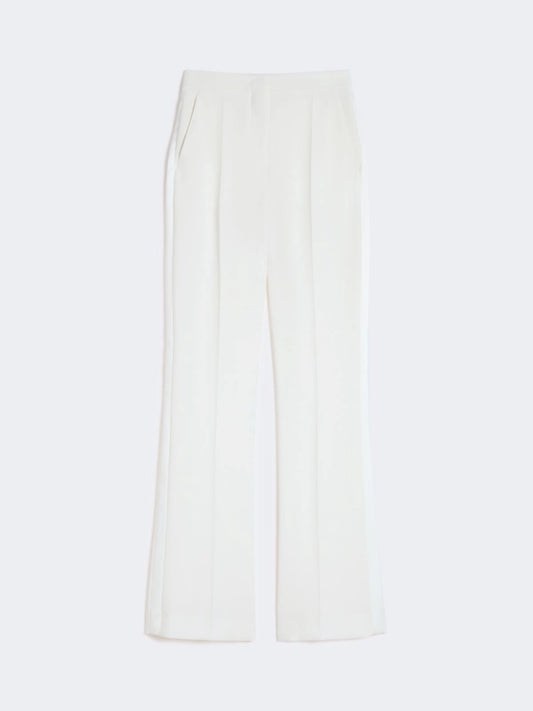 MAX MARA PIANOFORTE PANTALONE CRINE BIANCO