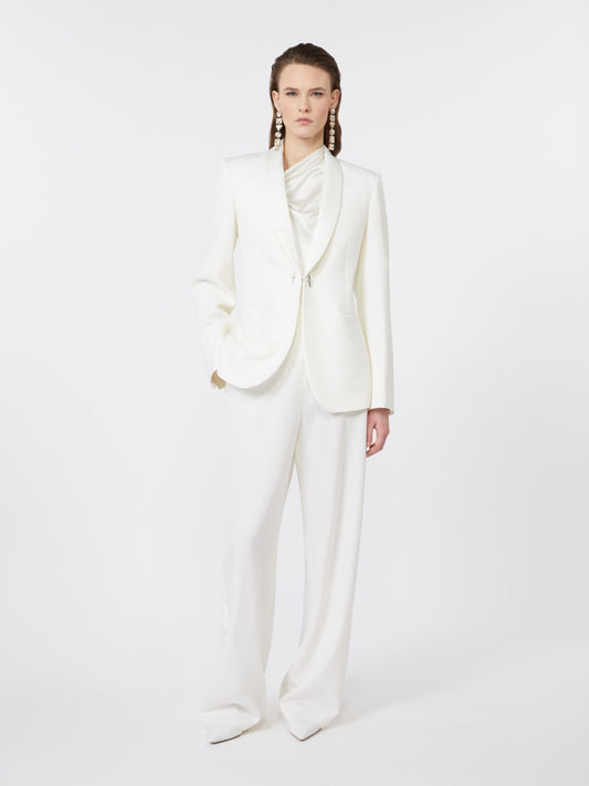 MAX MARA PIANOFORTE PANTALONE BALTA BIANCO