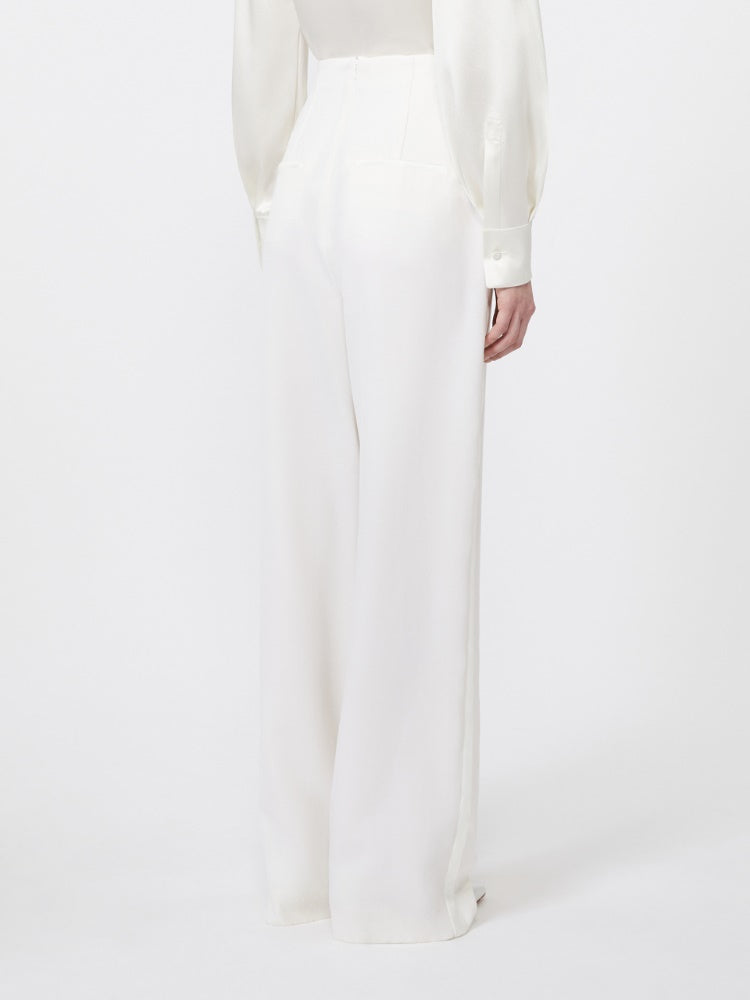 MAX MARA PIANOFORTE PANTALONE BALTA BIANCO