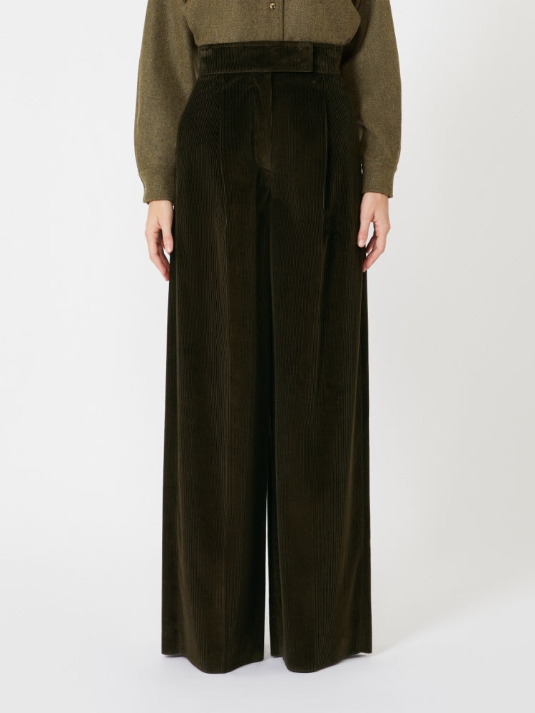 MAX MARA SFILATA PANTALONE BOSSO 1234 VERDE