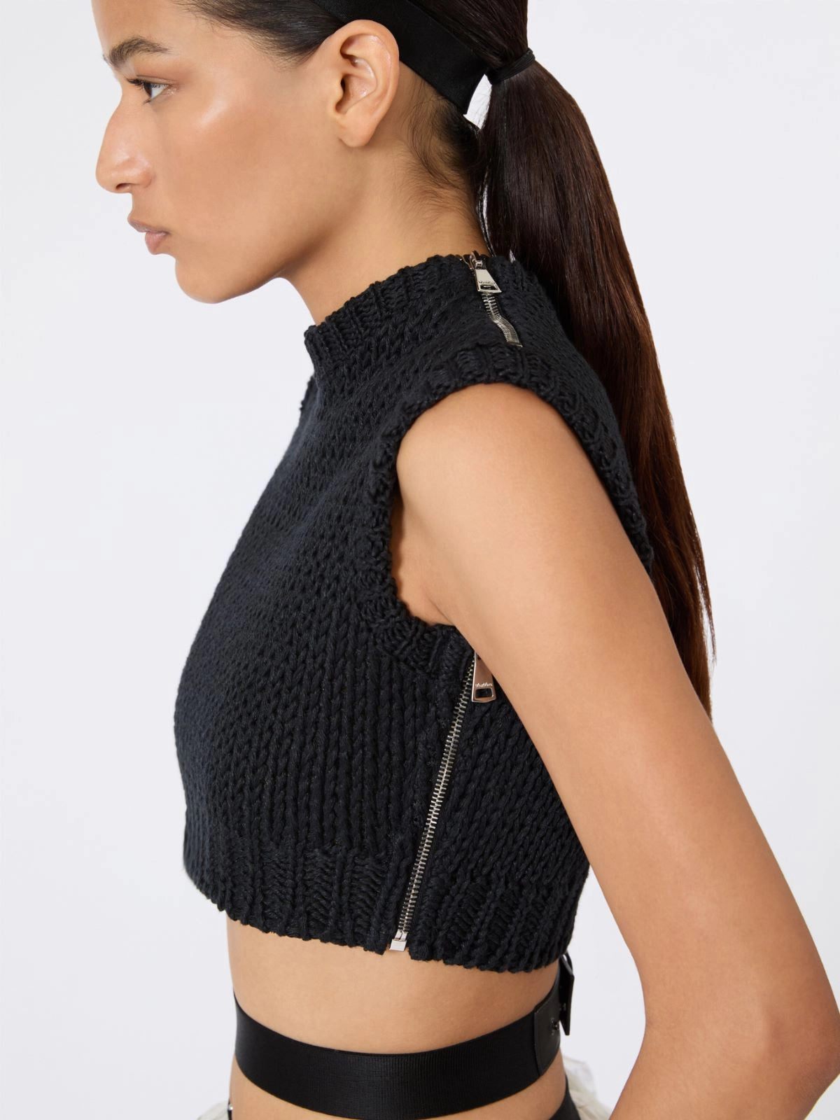 MAX MARA SFILATA MAGLIA VOLTO BLACK