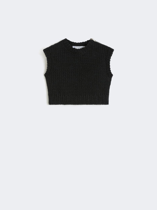MAX MARA SFILATA MAGLIA VOLTO BLACK