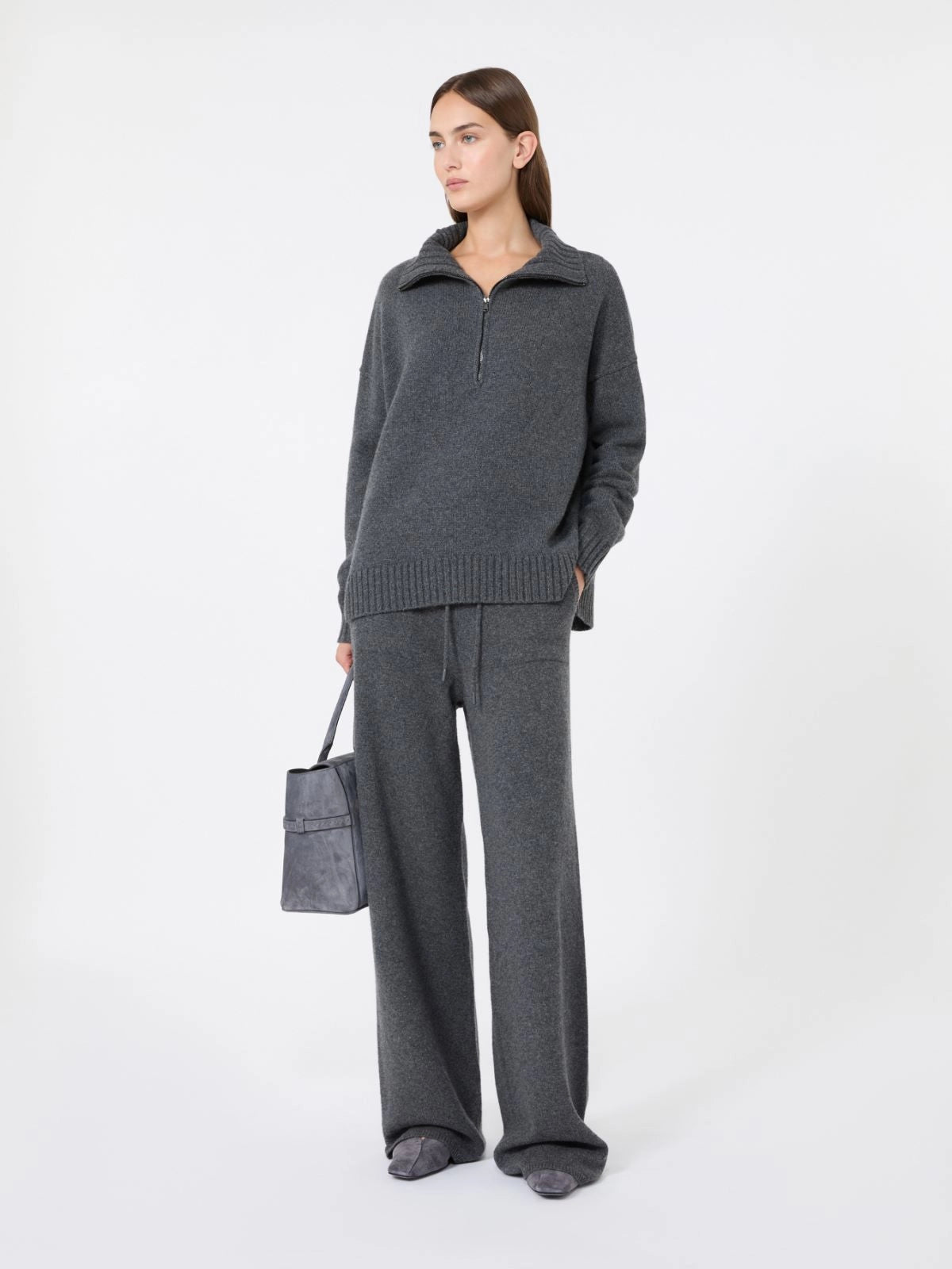 MAX MARA MAGLIA CRASSO GRIGIO SCURO