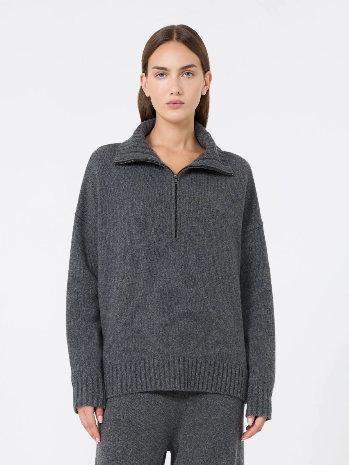 MAX MARA MAGLIA CRASSO GRIGIO SCURO