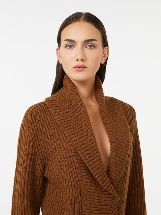 MAX MARA SFILATA MAGLIA ASBURG1234 CUOIO