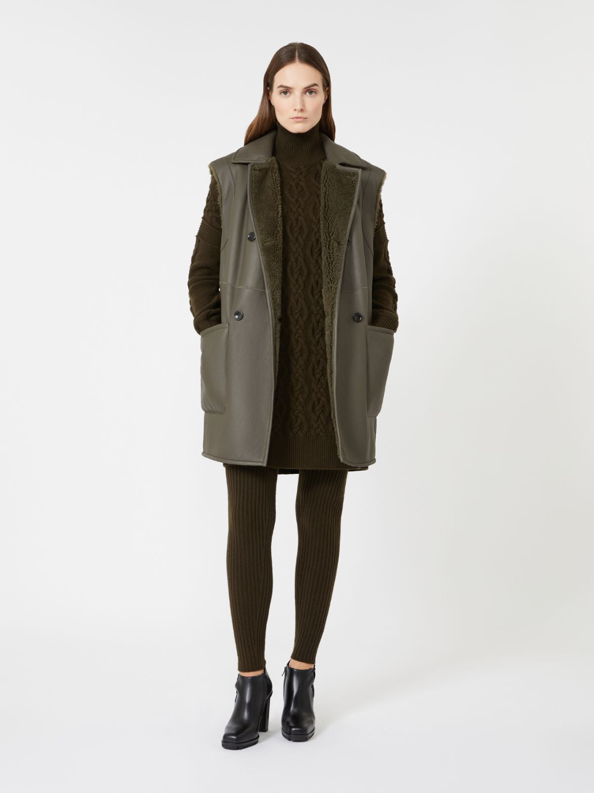 MAX MARA GILET BRIANZA1234 VERDE