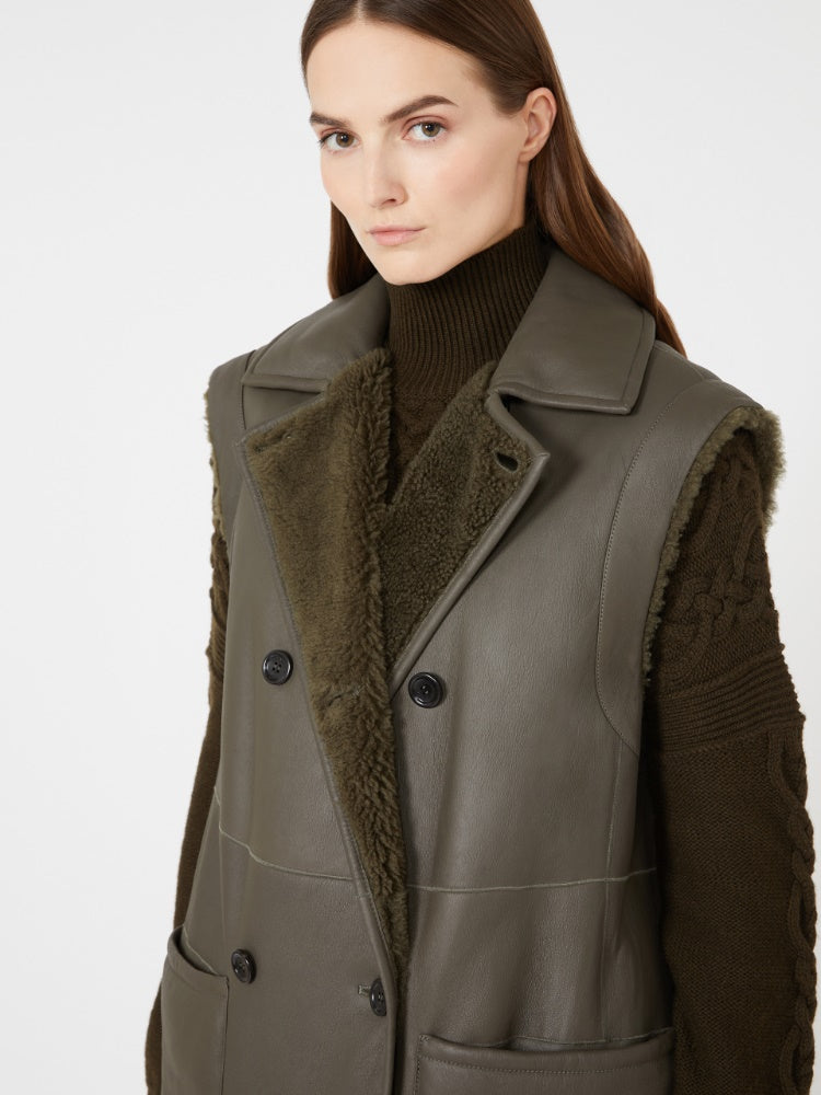 MAX MARA GILET BRIANZA1234 VERDE