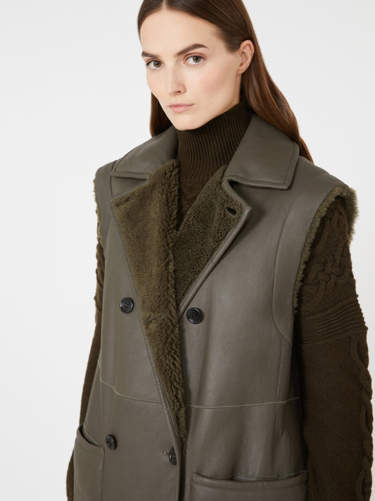MAX MARA GILET BRIANZA1234 VERDE