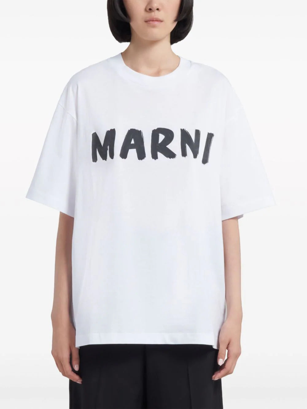 MARNI T-SHIRT LOGO BIANCO