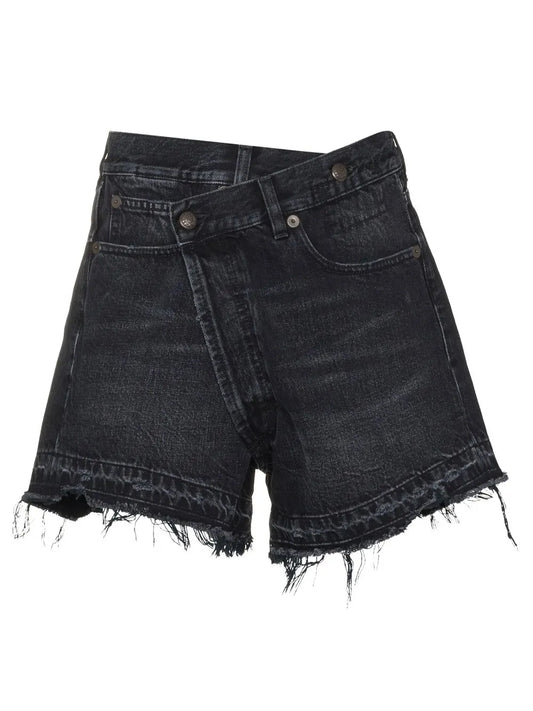 R13 SHORT DENIM BLACK