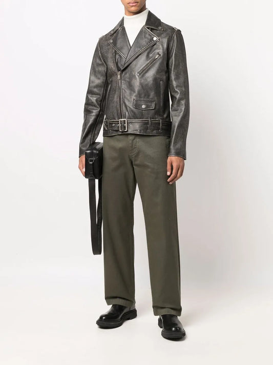 GOLDEN GOOSE GIUBBINO PELLE BLACK