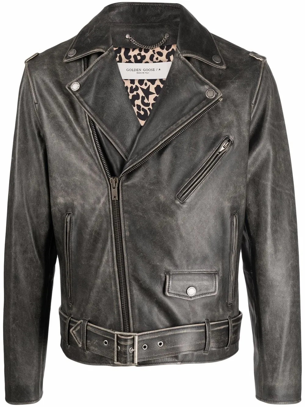GOLDEN GOOSE GIUBBINO PELLE BLACK