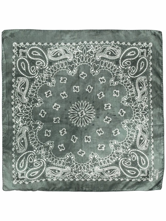 GOLDEN GOOSE FOULARD PAISLEY GREEN