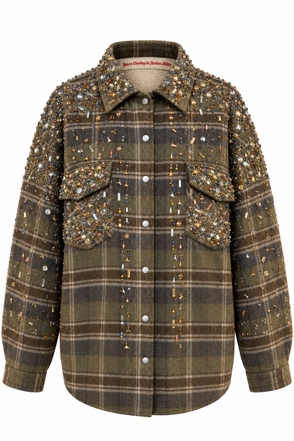 SPACE COWBOY IN TARTAN SHIRT GREEN