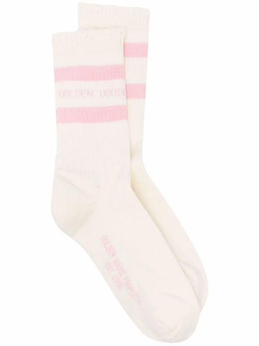 GOLDEN GOOSE CALZE RIGA ROSA