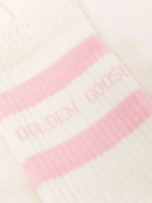 GOLDEN GOOSE CALZE RIGA ROSA