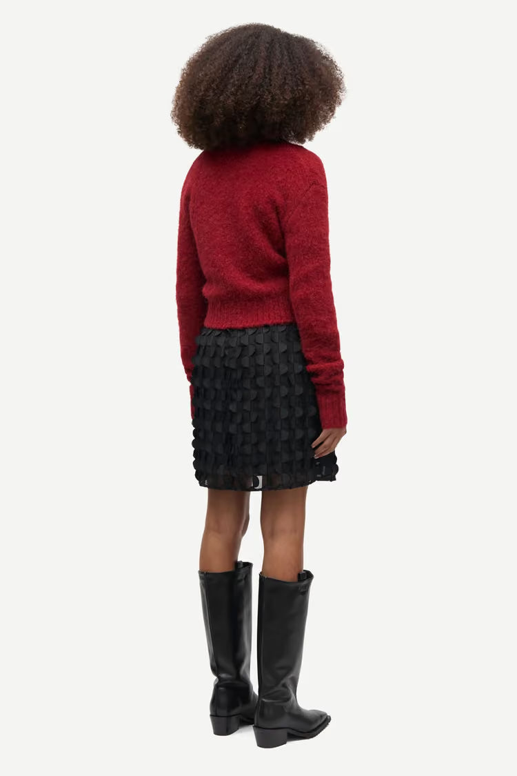 SAMSOE SAMSOE CARDIGAN ZIP RED TOMATO