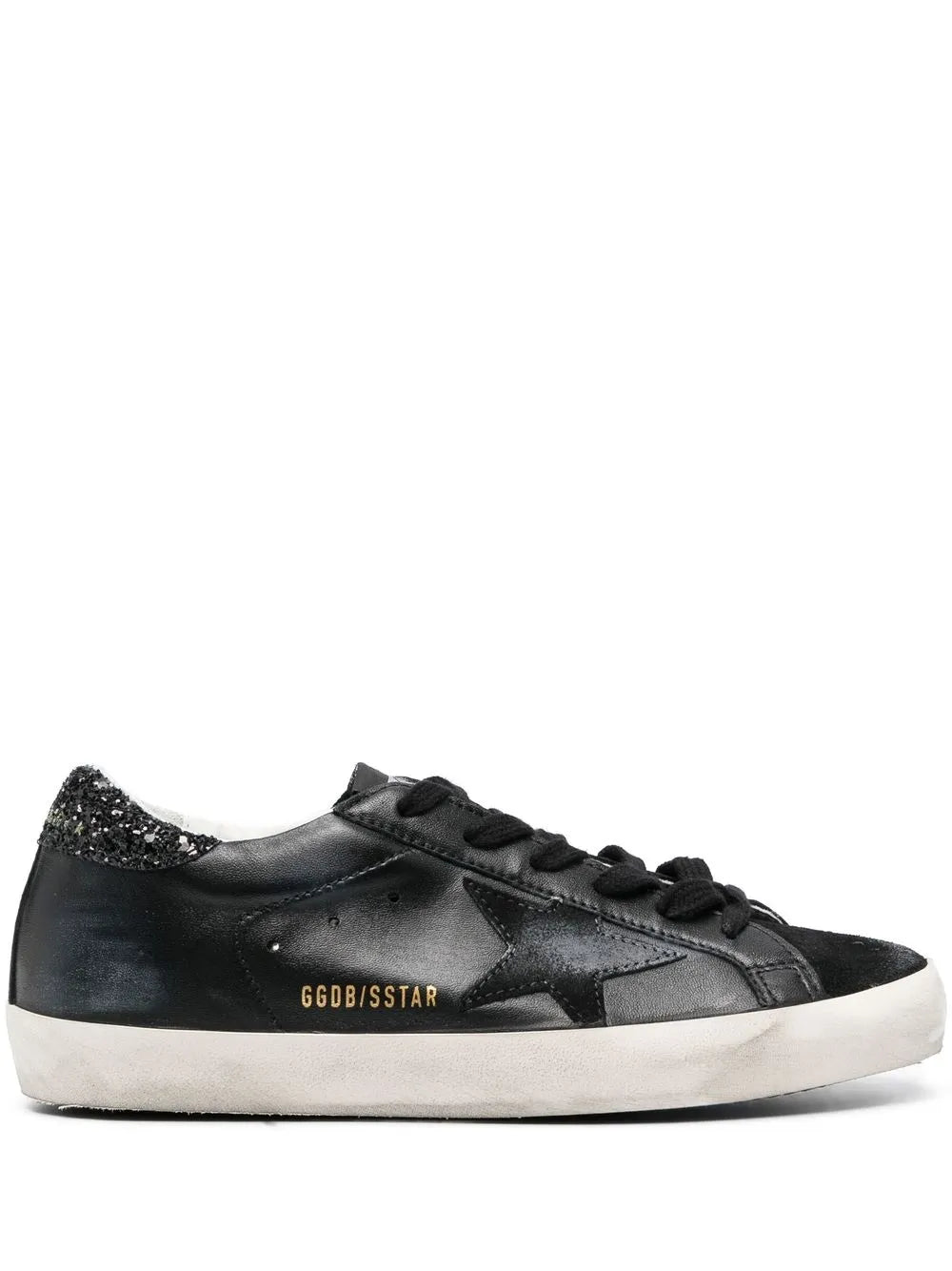 GOLDEN GOOSE SNEAKERS SUPERSTAR GLITTER BLACK