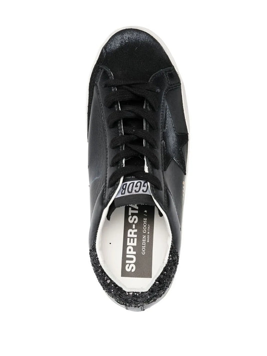 GOLDEN GOOSE SNEAKERS SUPERSTAR GLITTER BLACK