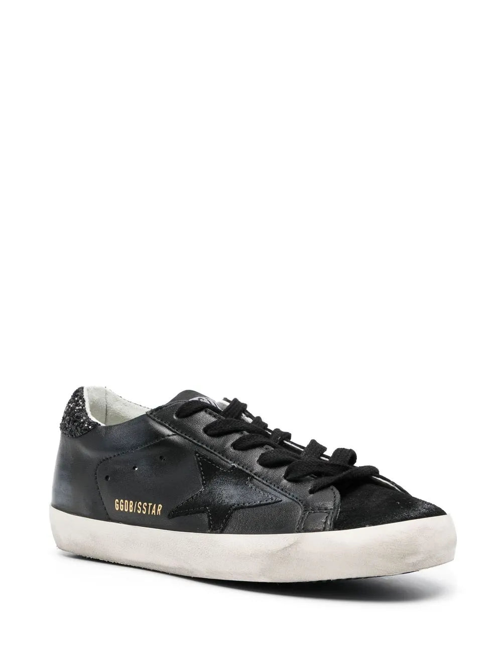 GOLDEN GOOSE SNEAKERS SUPERSTAR GLITTER BLACK