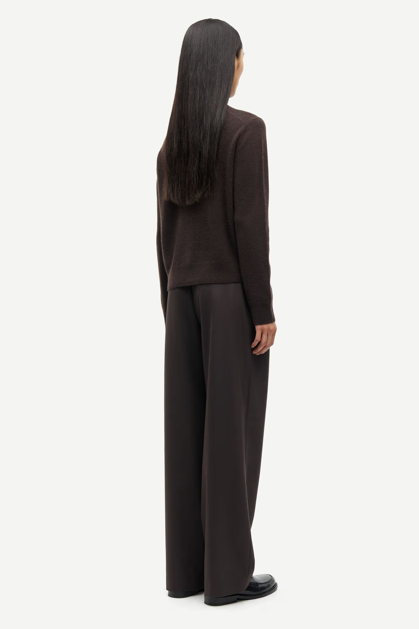 SAMSOE SAMSOE CARDIGAN SABOSTON  BLACK COFFEE