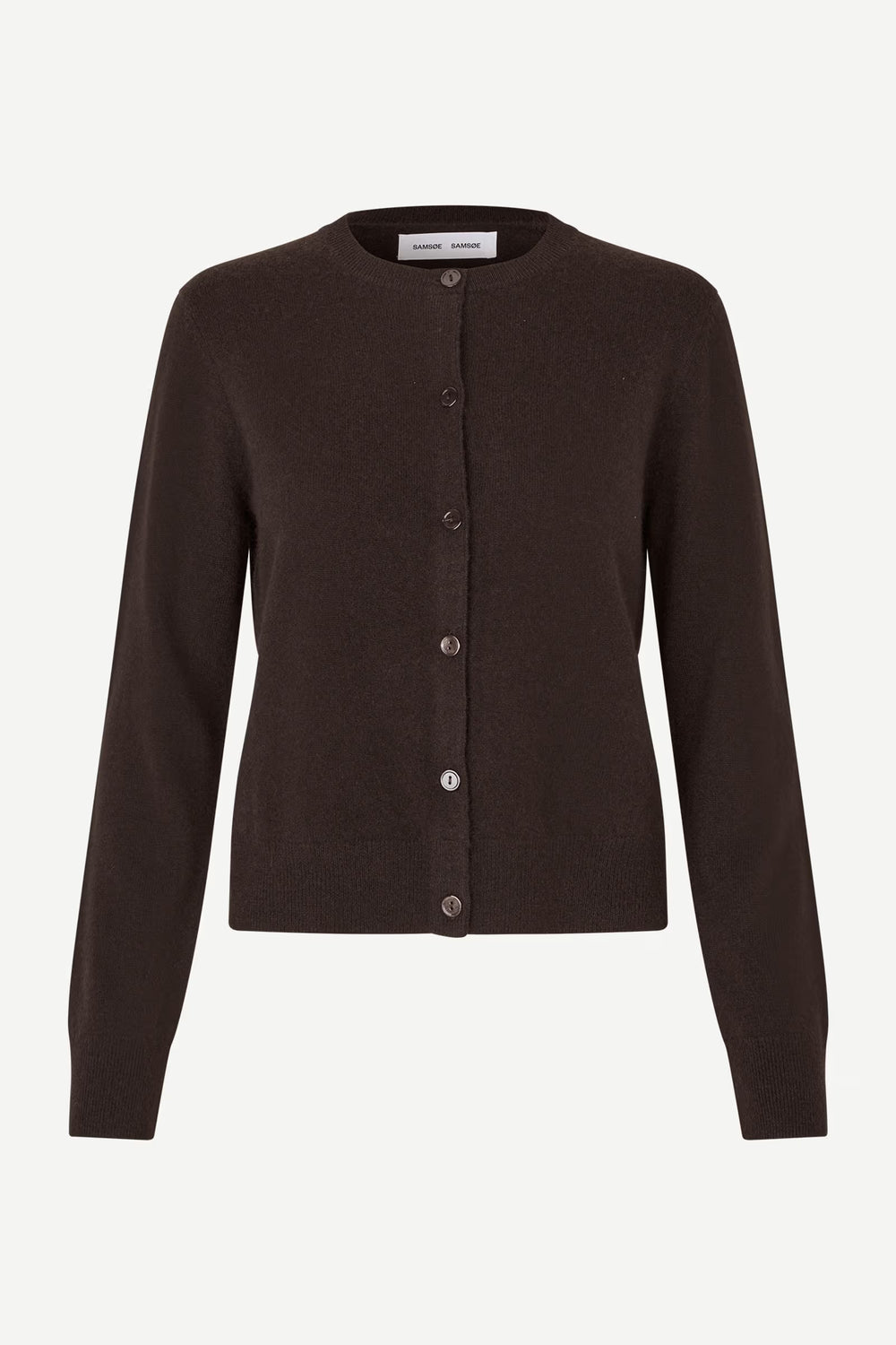 SAMSOE SAMSOE CARDIGAN SABOSTON  BLACK COFFEE