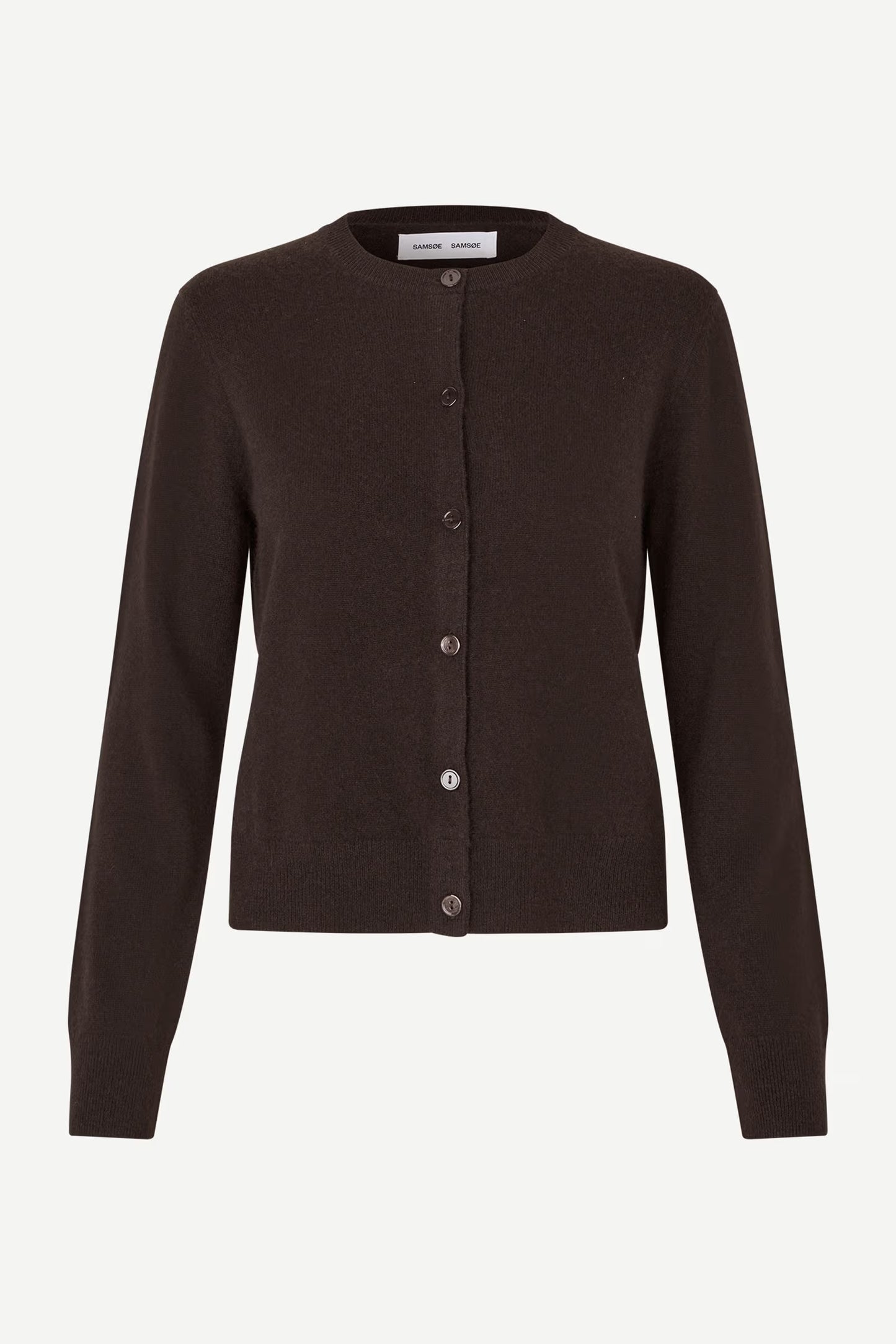 SAMSOE SAMSOE CARDIGAN SABOSTON  BLACK COFFEE