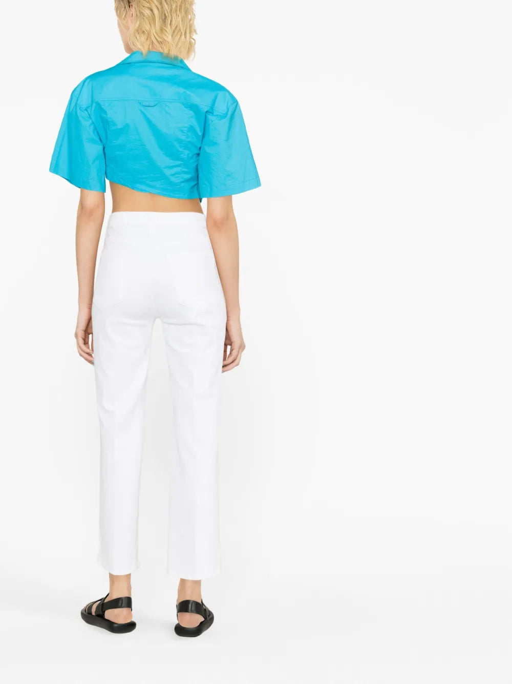 MOTHER JEANS "RAMBLER ZIP" WHITE