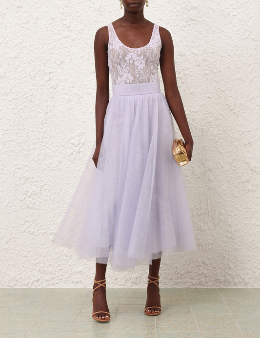 ZIMMERMANN GONNA TULLE LILAC