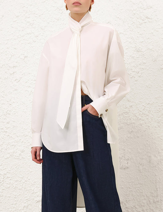 ZIMMERMANN CAMICIA OVERSIZED IVORY