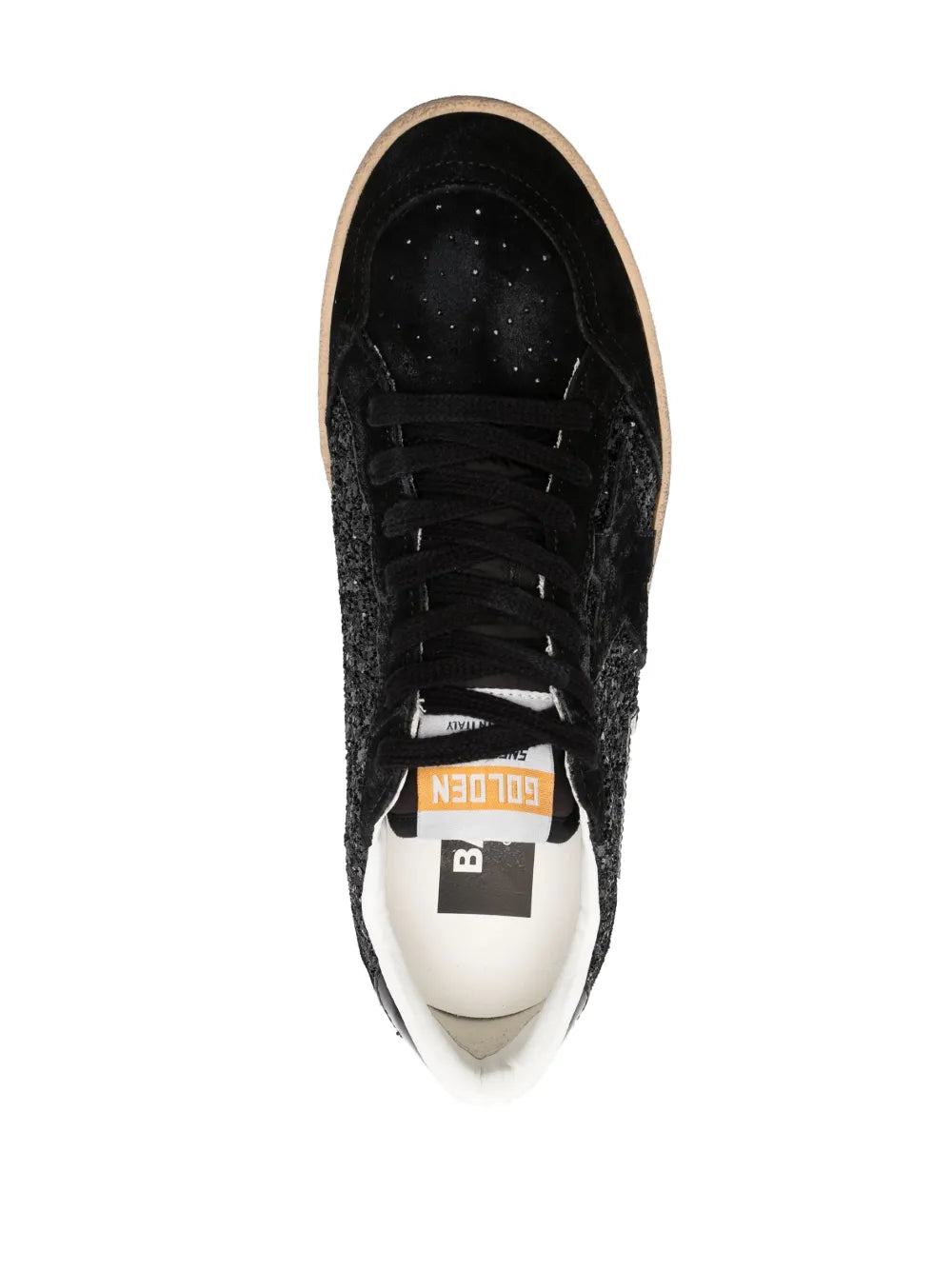 GOLDEN GOOSE SNEAKER BALLSTAR GLITTER BLACK