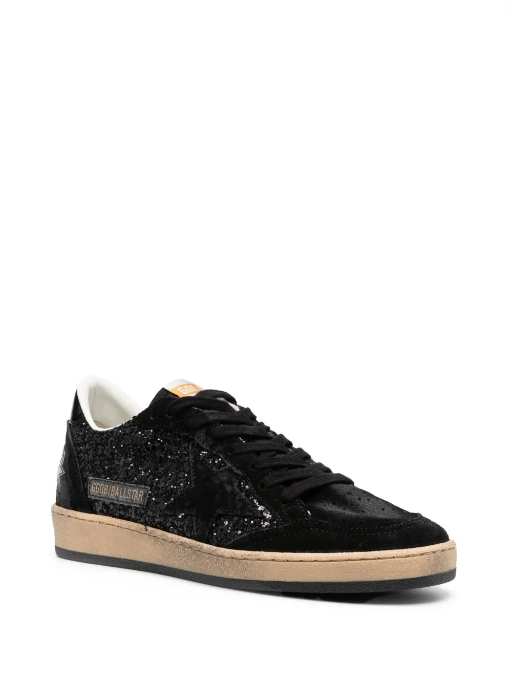 GOLDEN GOOSE SNEAKER BALLSTAR GLITTER BLACK