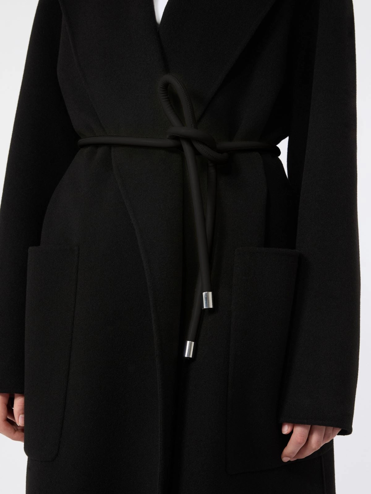 SPORTMAX CAPPOTTO ZANNATA NERO