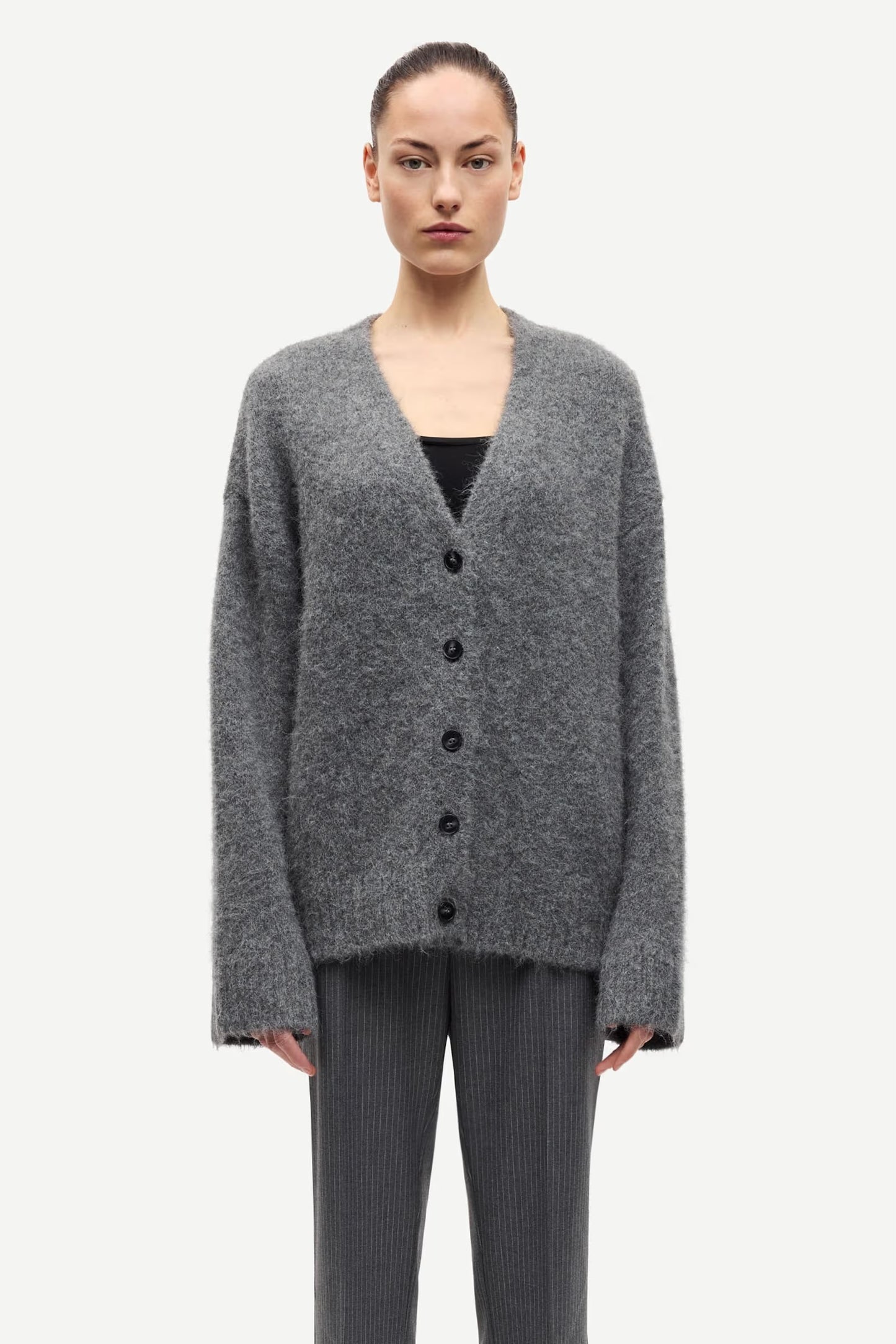 SAMSOE SAMSOE CARDIGAN SAJEANNE GREY