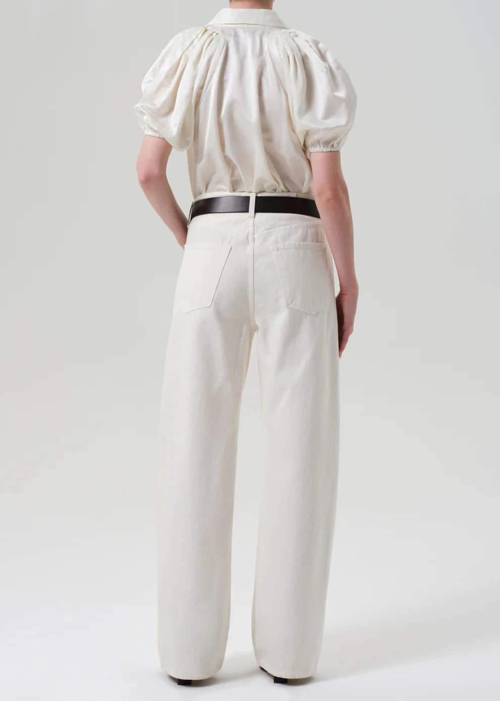 CITIZEN OF HUMANITY JEANS AYLA BAGGY WHITE