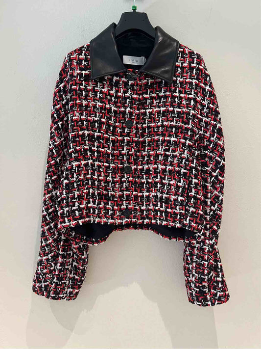 IRO GIACCA NUFFY CHECK RED BLACK