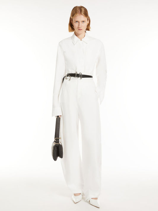 SPORTMAX PANTALONE UMANO BIANCO