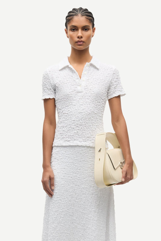 SAMSOE SAMSOE POLO SADAISY SAGE WHITE