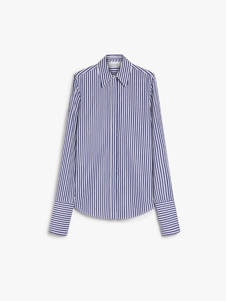 SPORTMAX CAMICIA CONIO AZZURRO SCURO