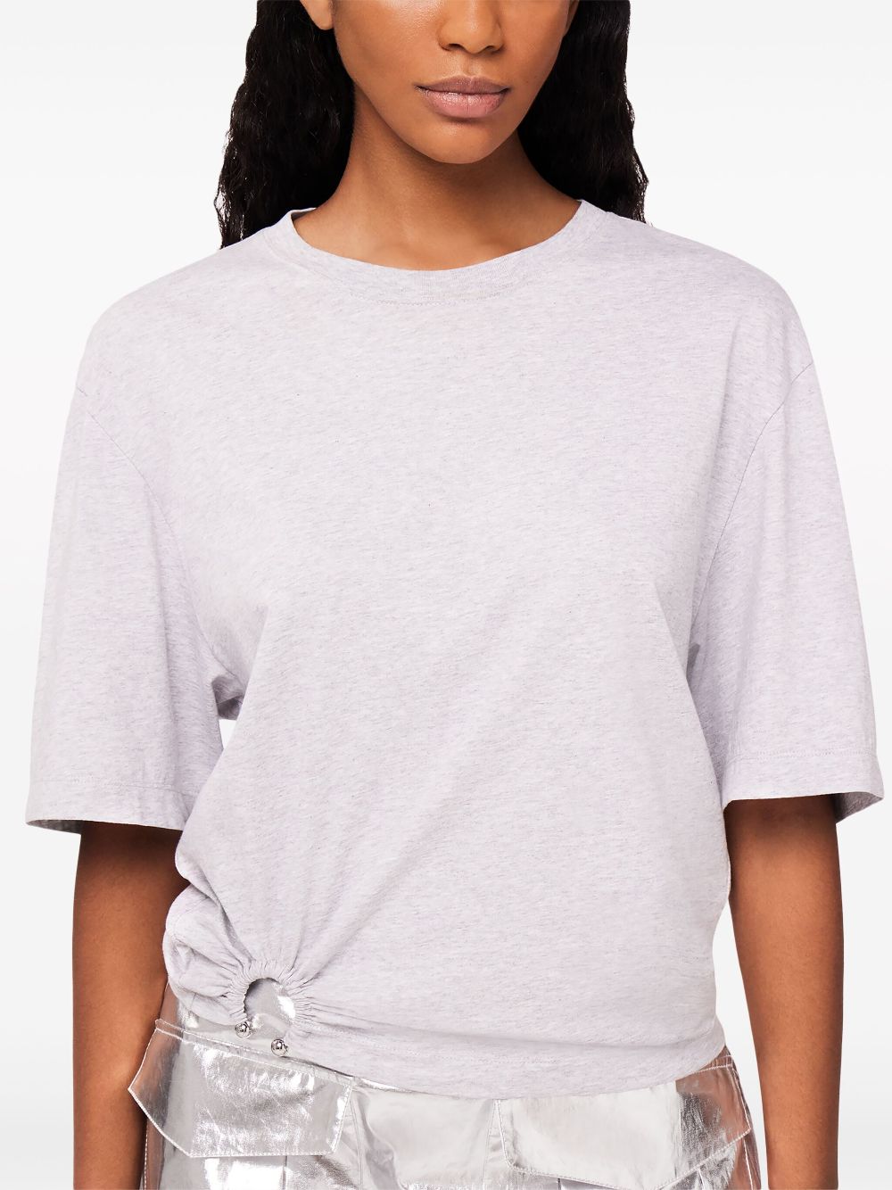 RABANNE T-SHIRT CROP GRIGIO